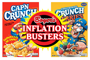 Quaker Cap'n Crunch or Life Cereal